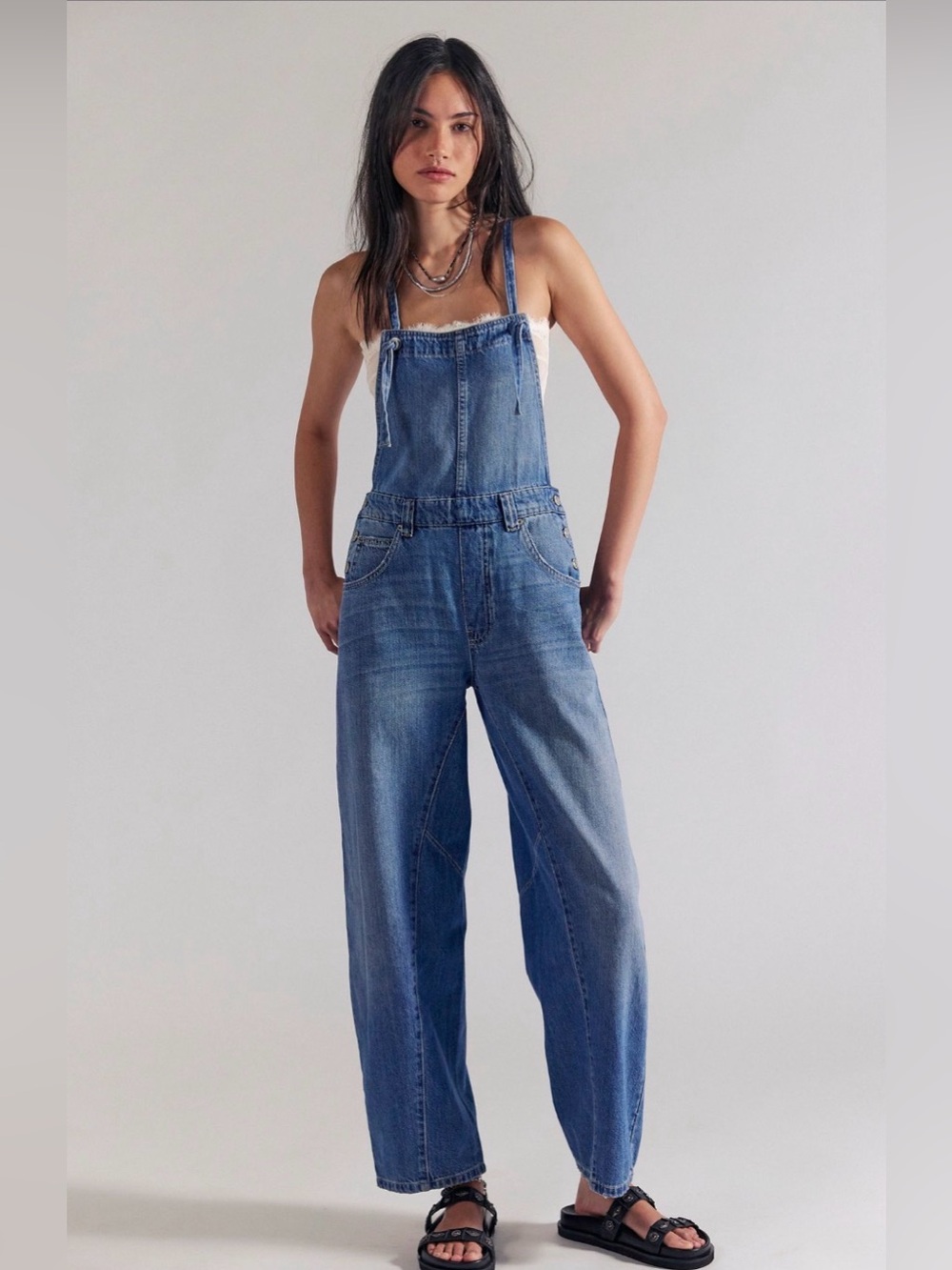 Free People We The Free Rowen Slim Arc Overalls